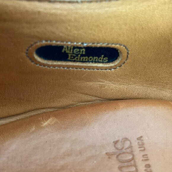 Allen Edmonds Stockbridge Leather Split Toe Mens 12AA Derby Dress Shoes Black - Picture 12 of 13